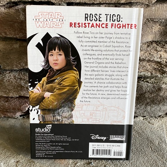 🔥 5/$25 Disney’s Star Wars The Last Jedi Rose Tico: Resistance Fighter HB Book - Picture 4 of 9